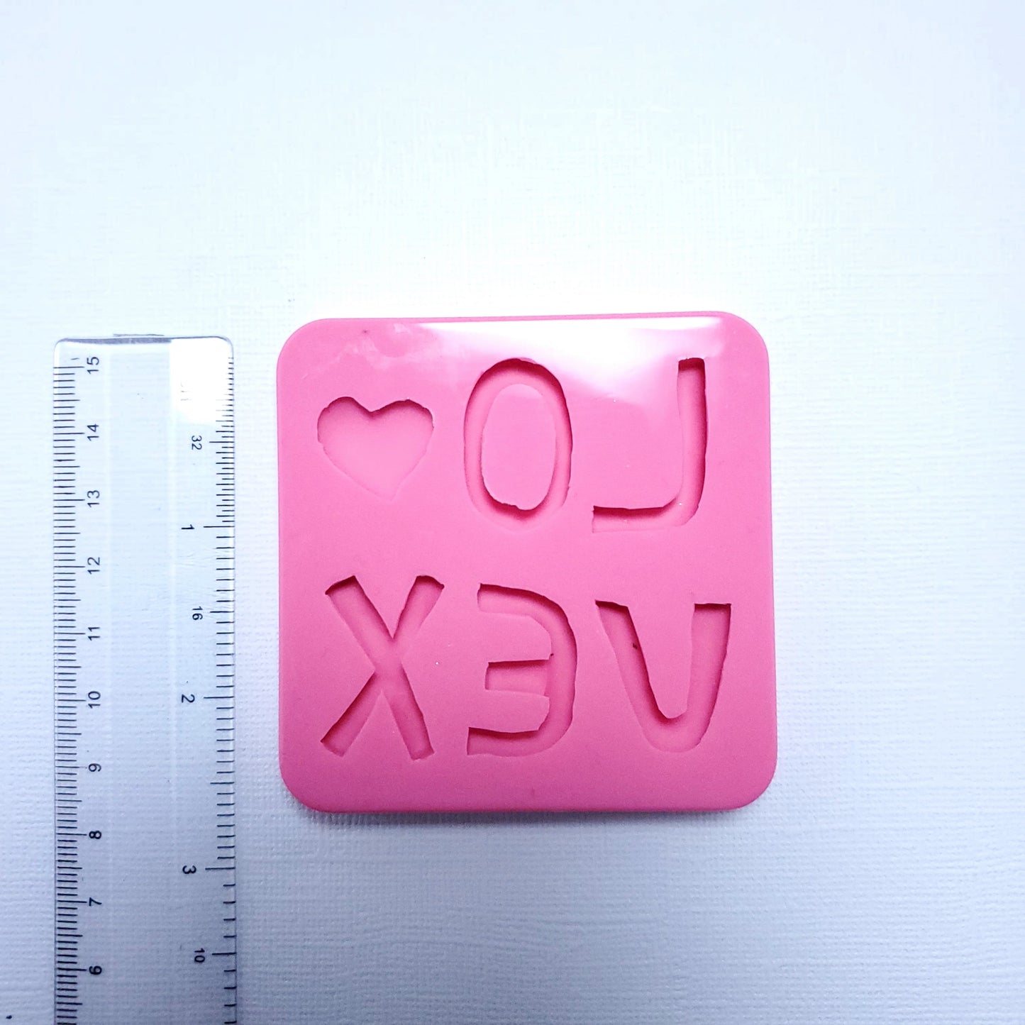LOVE XOXO Silicone Mold for Fondant, Resin, Clay, Miniatures & Jewelry