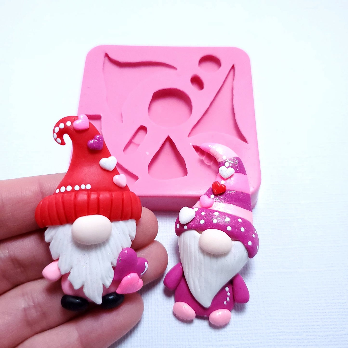 Christmas Gnome Silicone Mold for Clay, Fondant, Resin Crafts and Miniature Decor