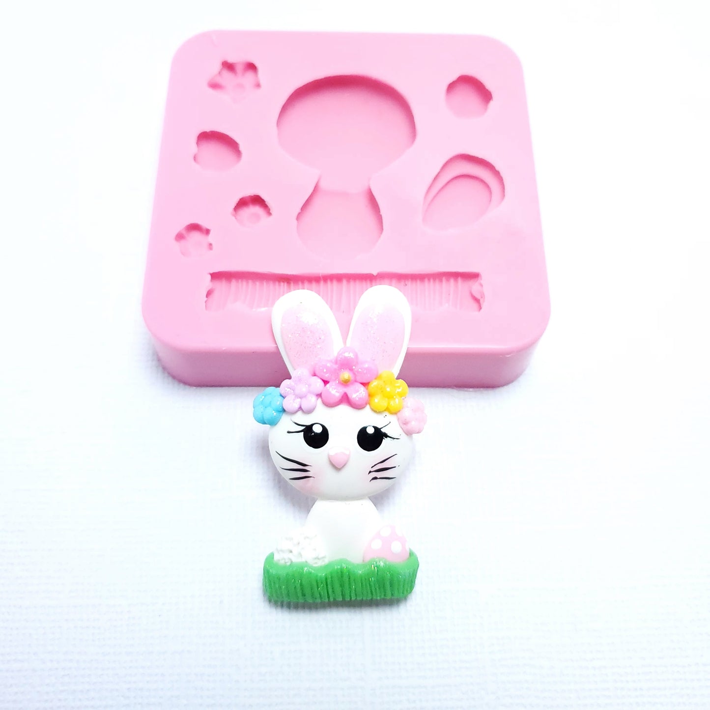 Easter Bunny on Grass Multi-Project Silicone Mold MS174 for Crafts & Baking