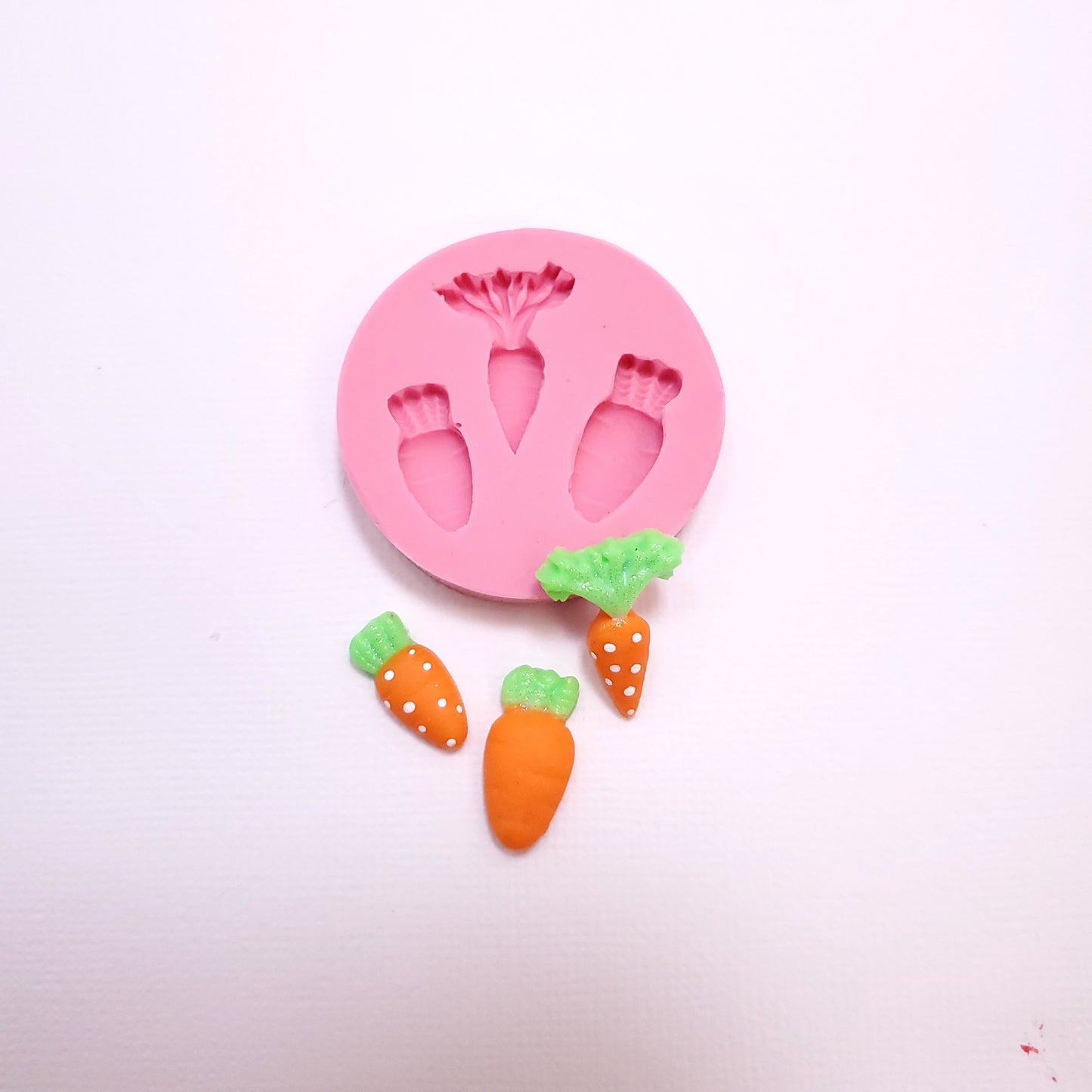 Mini Carrot Silicone Mold for Easter Crafts Fondant Resin Clay Projects