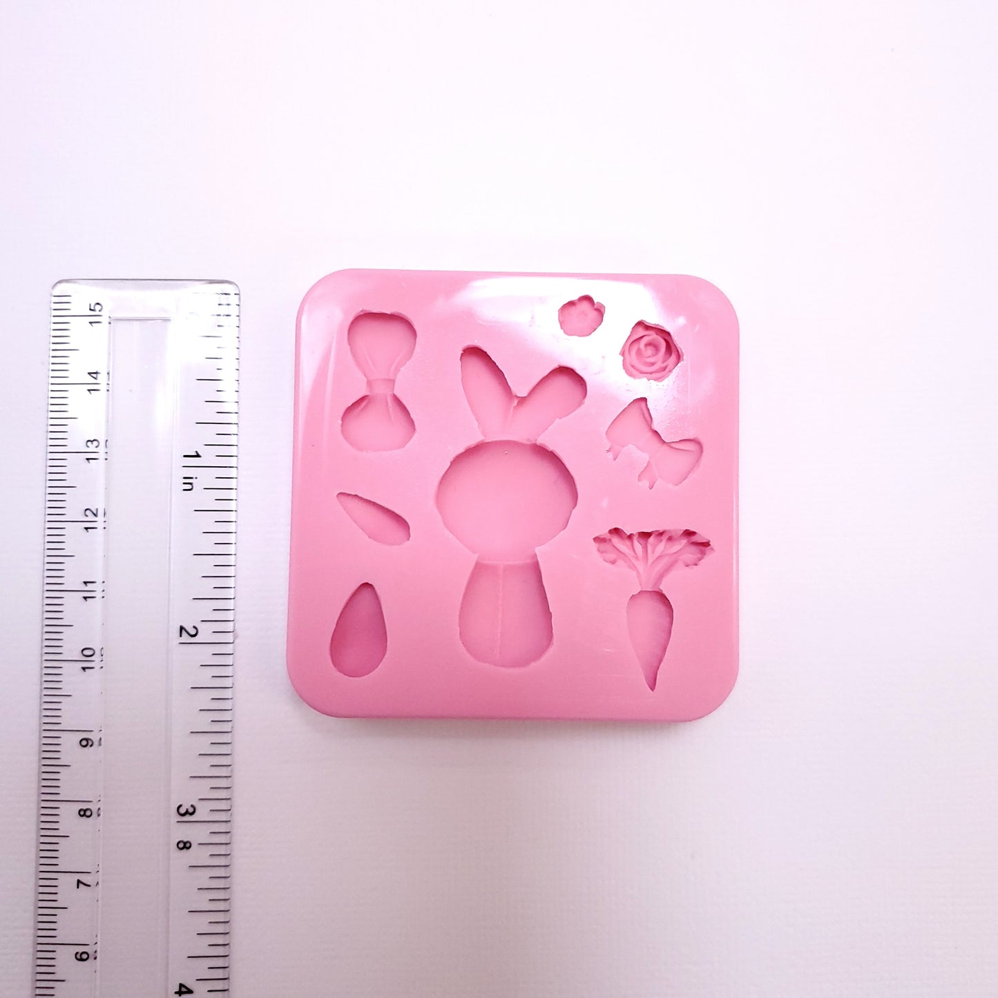 Cute Easter Bunny with Carrot Multi-Project Silicone Mold MS183 for Crafts
