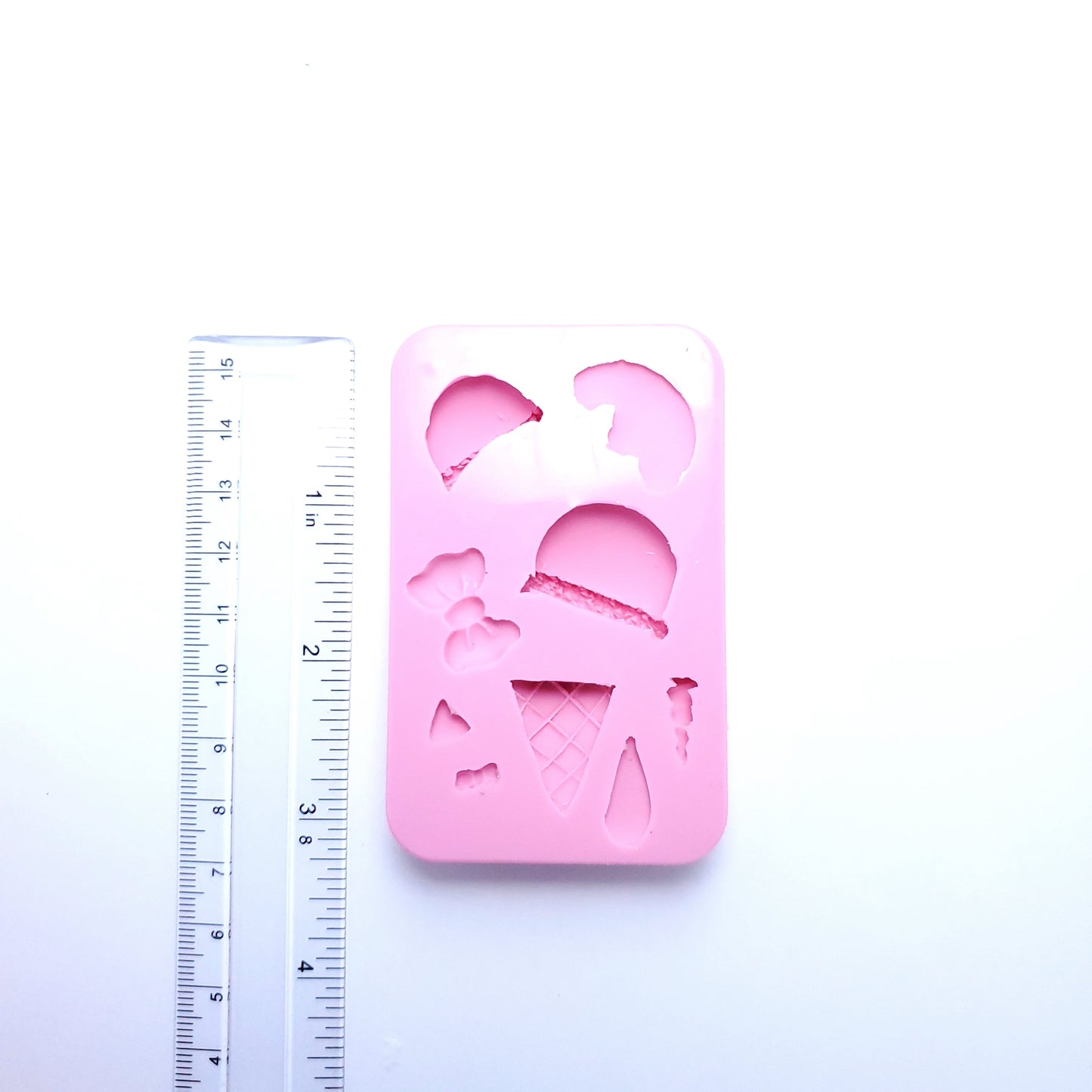 Cute Ice Cream Cone Silicone Mold for Miniatures, Fondant, Resin and Clay Crafts