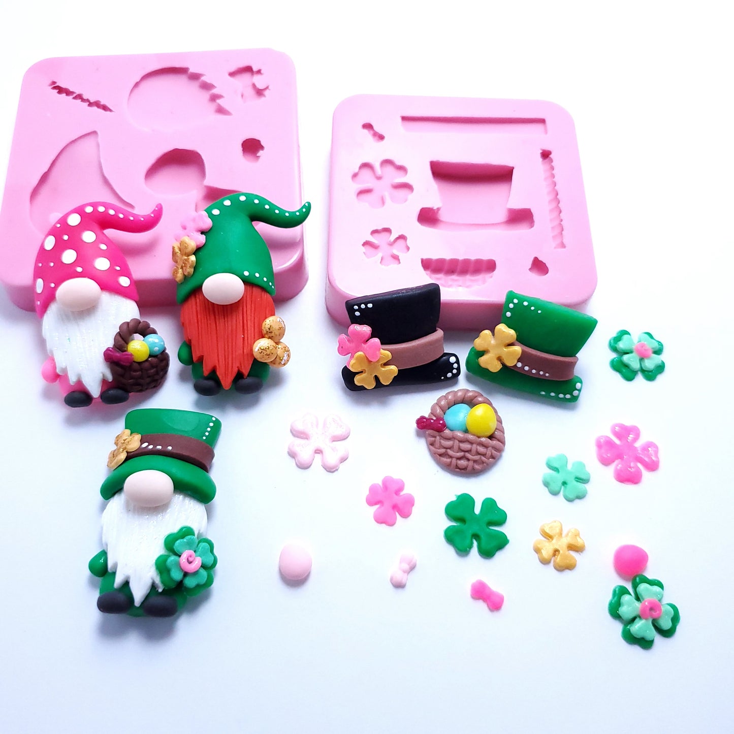 St Patrick Easter Gnomes Bundle Multi-Project Silicone Molds MS195 MS196
