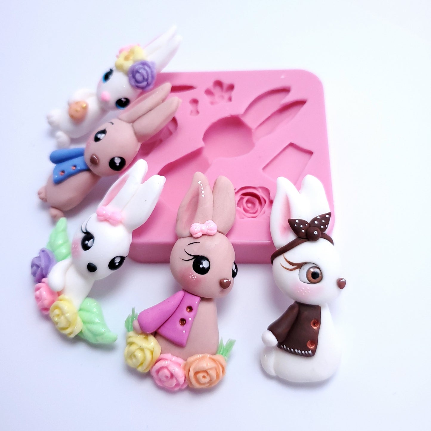 Easter Bunny Characters Multi-Project Silicone Mold MS212 for Crafts and Baking