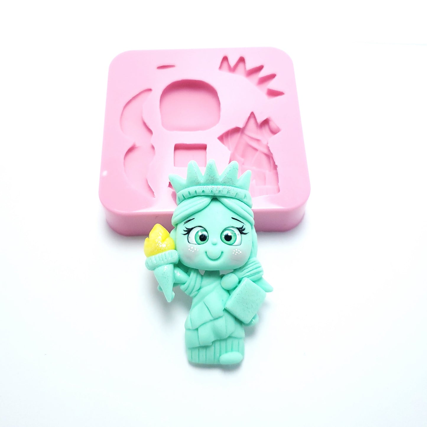 Lady Liberty Doll Multi Project Silicone Mold MS218 for Cake Resin Crafts