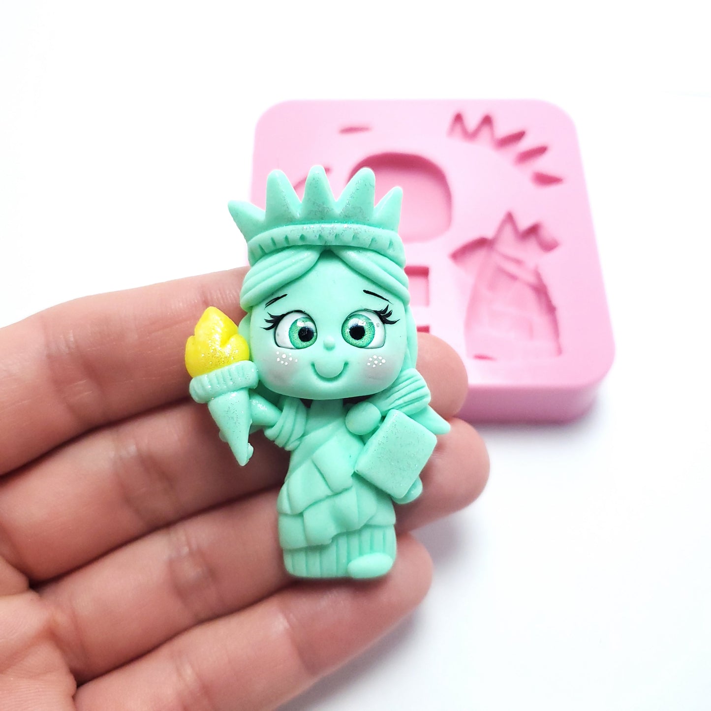 Lady Liberty Doll Multi Project Silicone Mold MS218 for Cake Resin Crafts