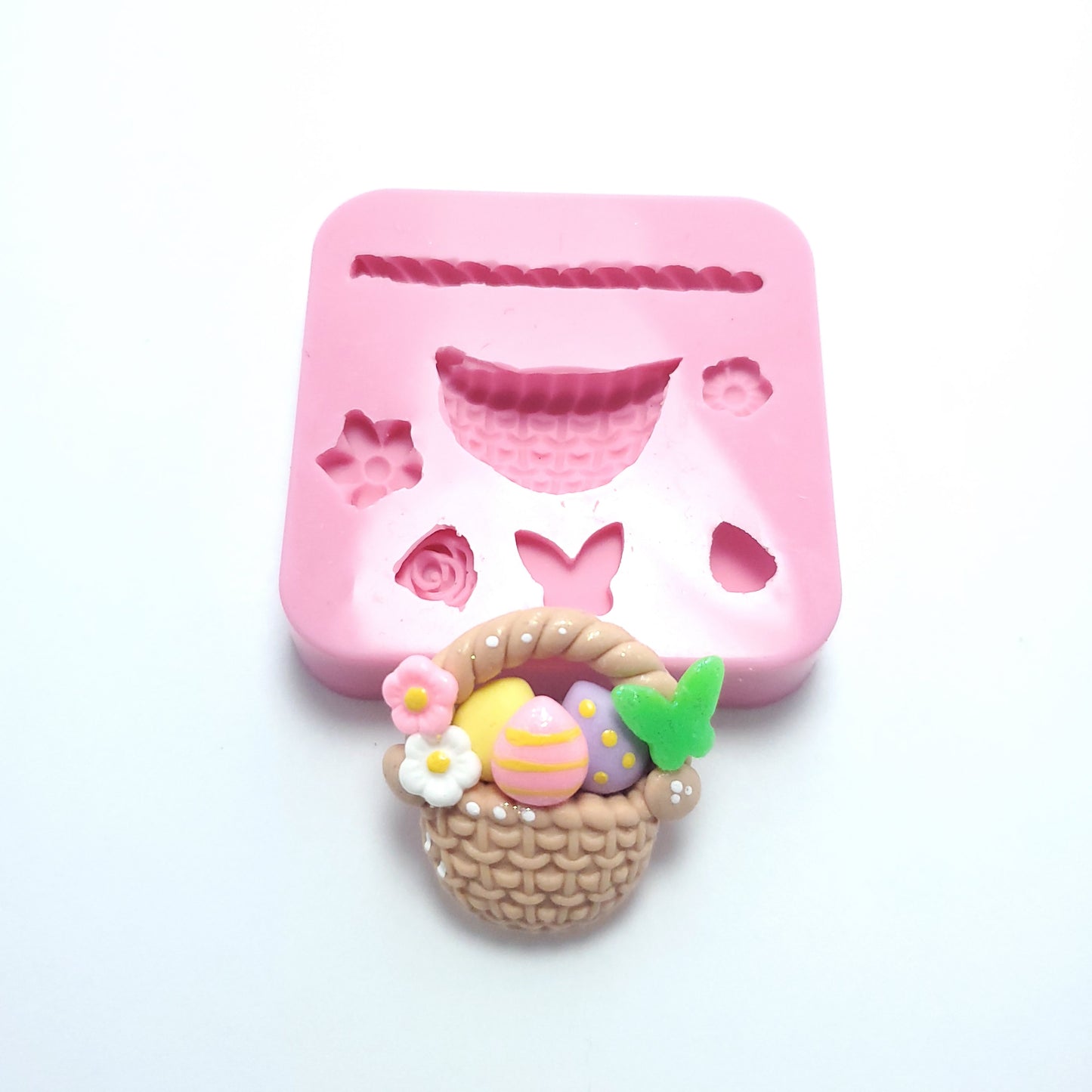 Easter Basket Multi-Project Silicone Mold for Miniatures, Fondant, Resin Crafts MS222