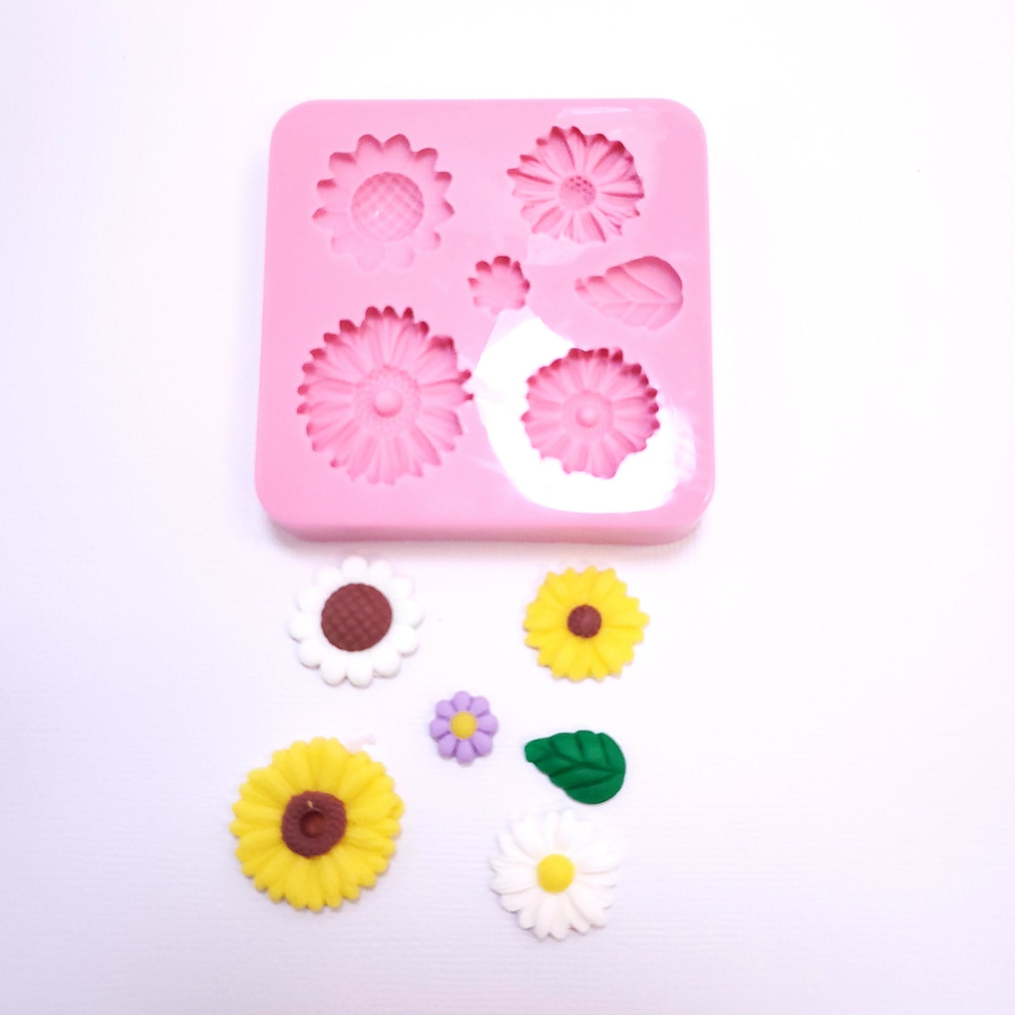 Sunflowers and Leaf Multi-Project Silicone Mold MS234 for Crafts and Baking