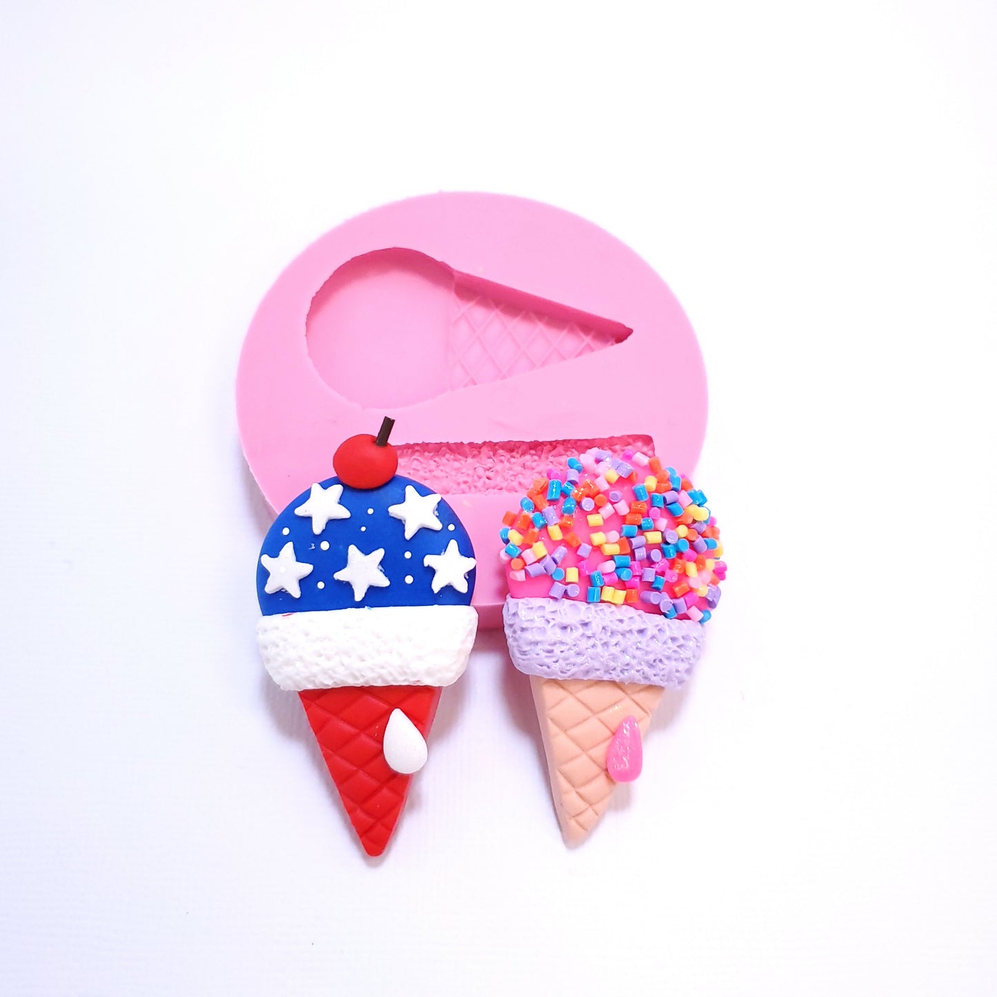 Ice Cream Cone Multi-Project Silicone Mold for Crafts and Baking MS249