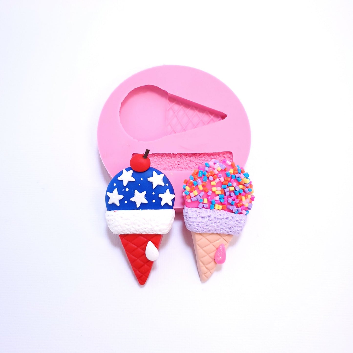 Ice Cream Cone Multi-Project Silicone Mold for Crafts and Baking MS249