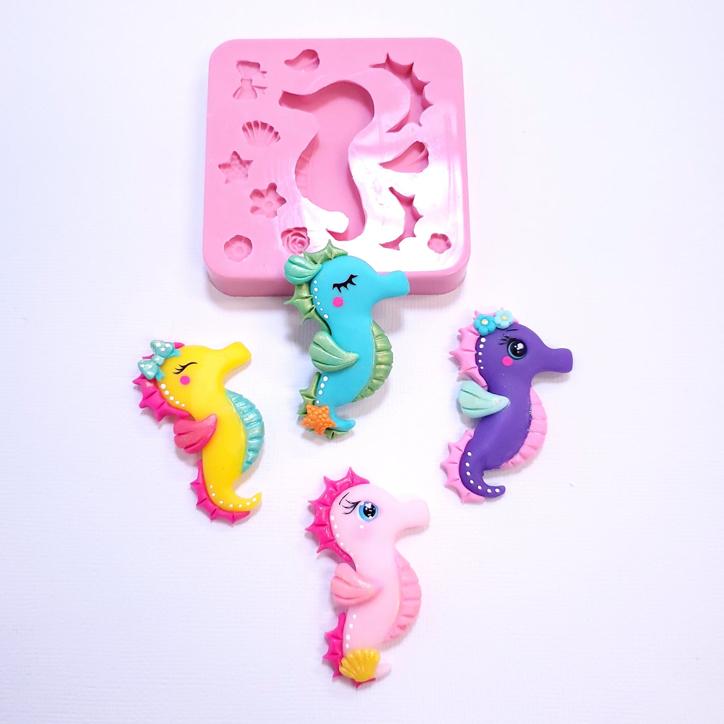 Seahorse Under the Sea Silicone Mold for Fondant, Resin, Clay and Jewelry