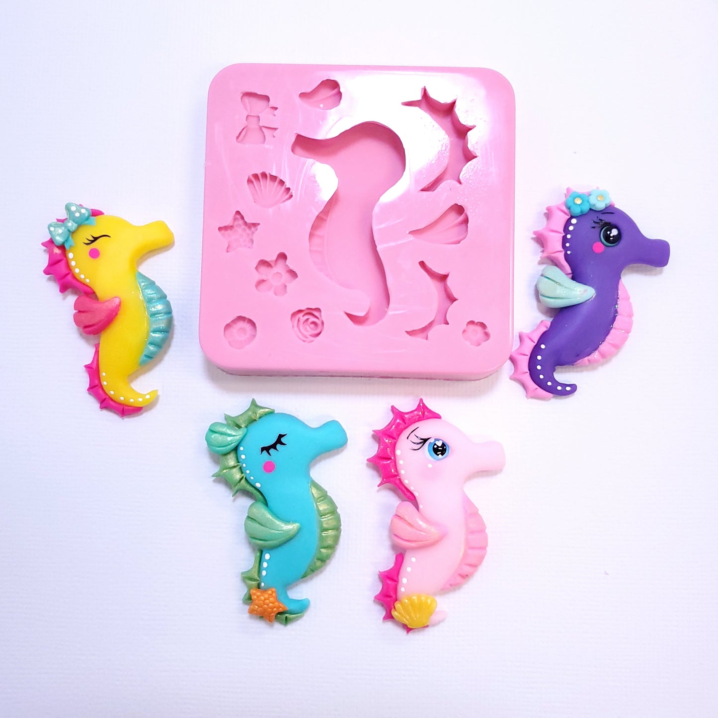 Seahorse Under the Sea Silicone Mold for Fondant, Resin, Clay and Jewelry