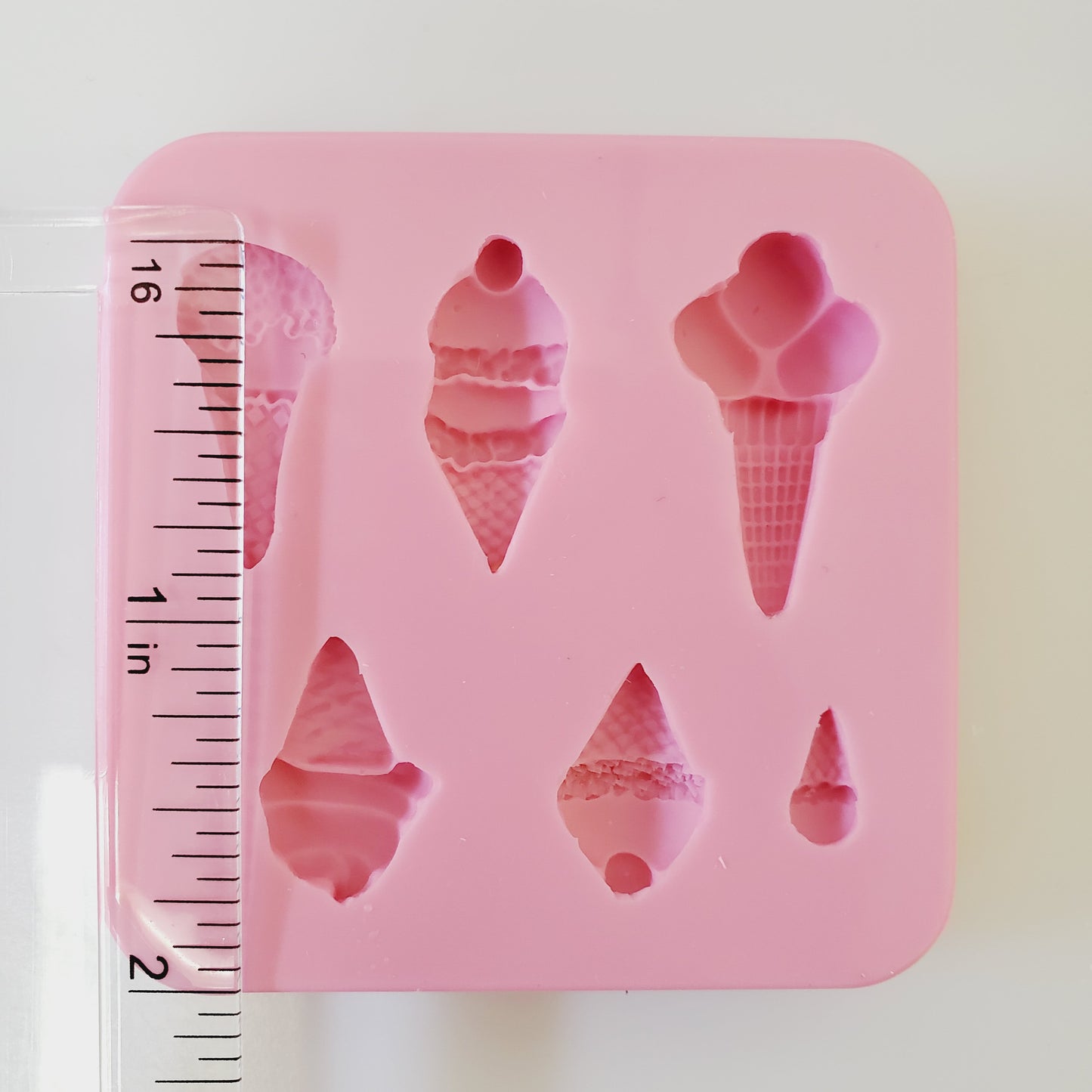Mini Ice Cream Cone Silicone Mold for Polymer Clay, Resin, Fondant & Miniatures | Multi-Project Mold for Jewelry, Cake & Cupcake Decorations