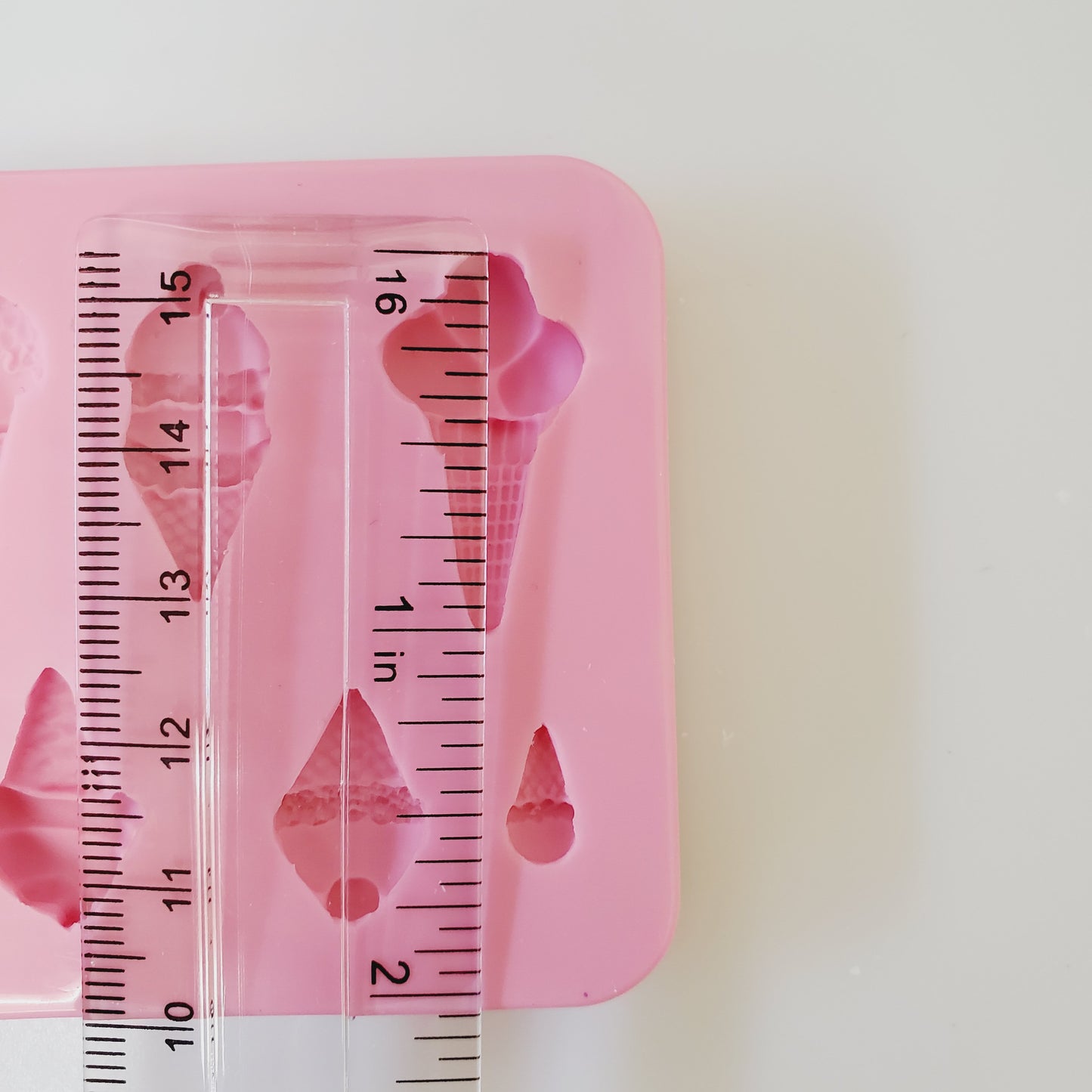 Mini Ice Cream Cone Silicone Mold for Polymer Clay, Resin, Fondant & Miniatures | Multi-Project Mold for Jewelry, Cake & Cupcake Decorations