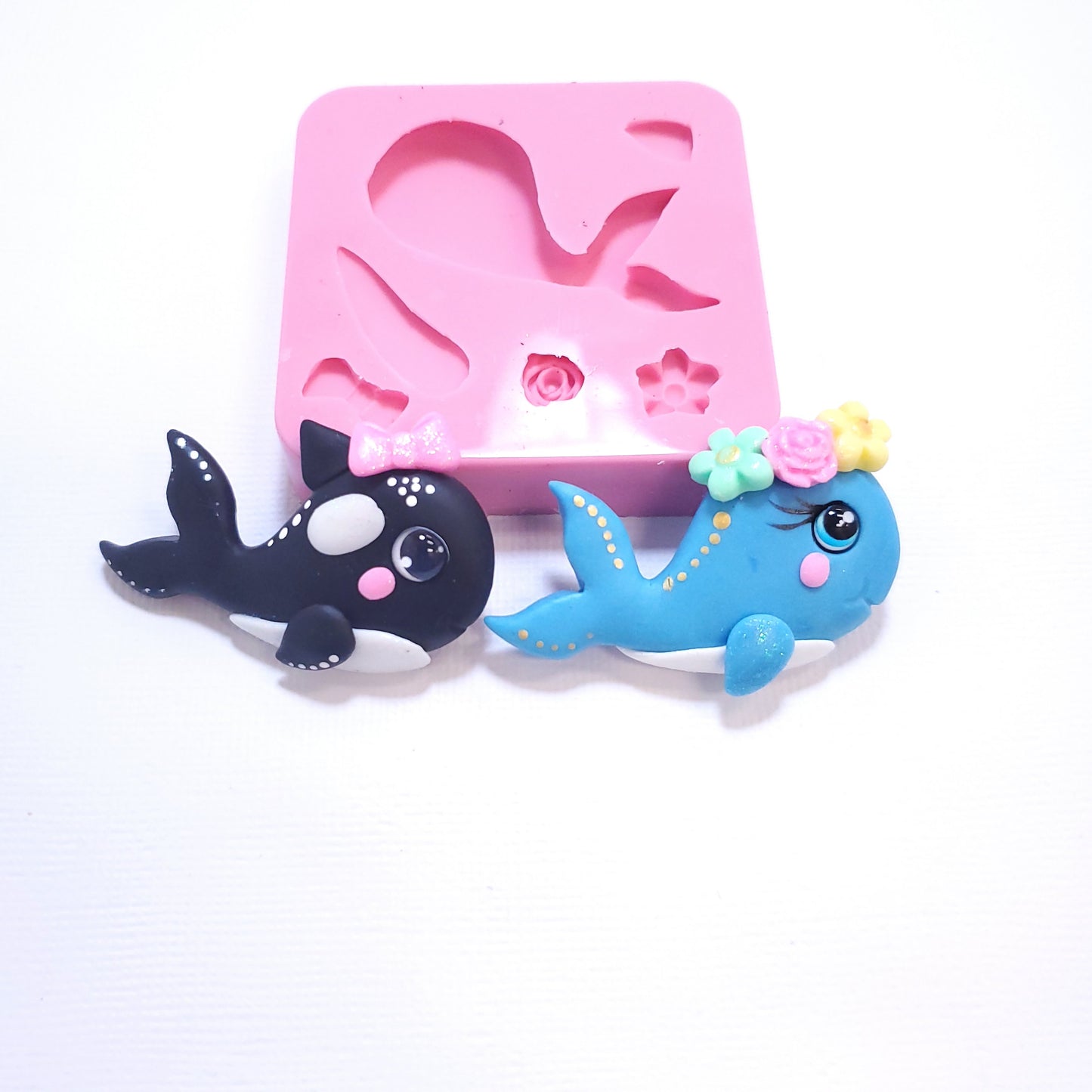 Cute Whale Silicone Mold for Cake Decorating, Fondant, Resin and Clay Crafts