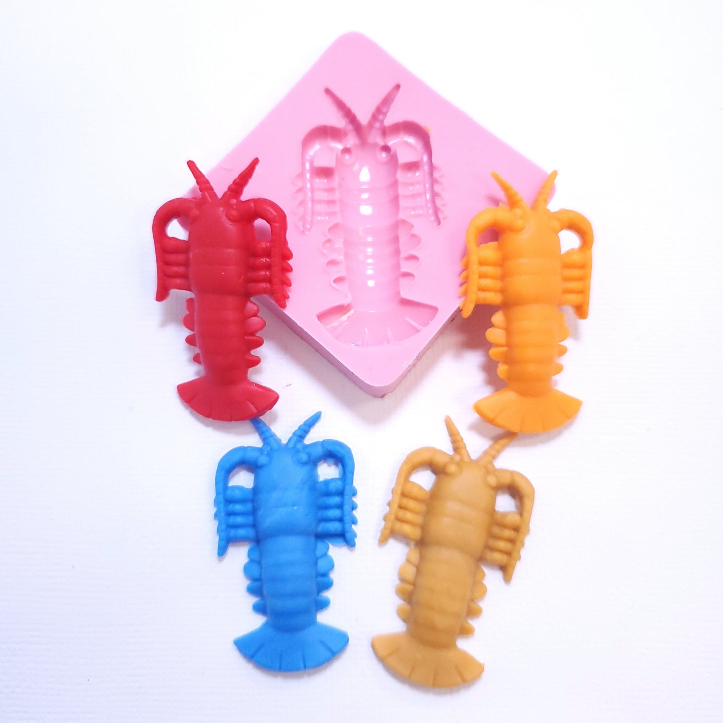 Lobster Silicone Mold for Fondant, Resin, Clay, Miniatures and Jewelry Making