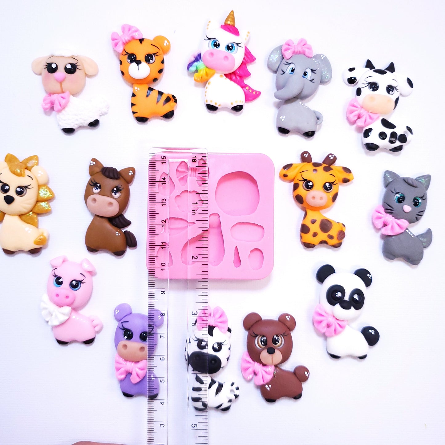 Cute Multi Animals Full Body Multi-Project Silicone Mold MS354 for Crafts & Baking