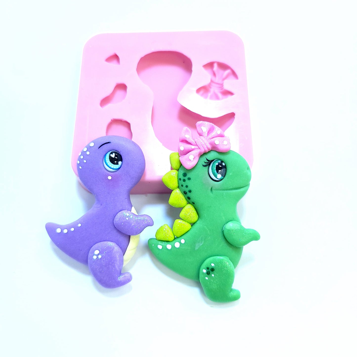 Cute T-Rex Dinosaur Silicone Mold for Fondant Resin Clay Mini Craft Projects