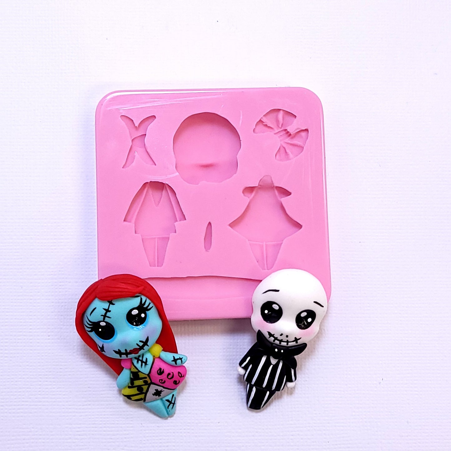 Skeleton Bride Groom Multi Project Silicone Mold MS393 for Cake Resin Crafts