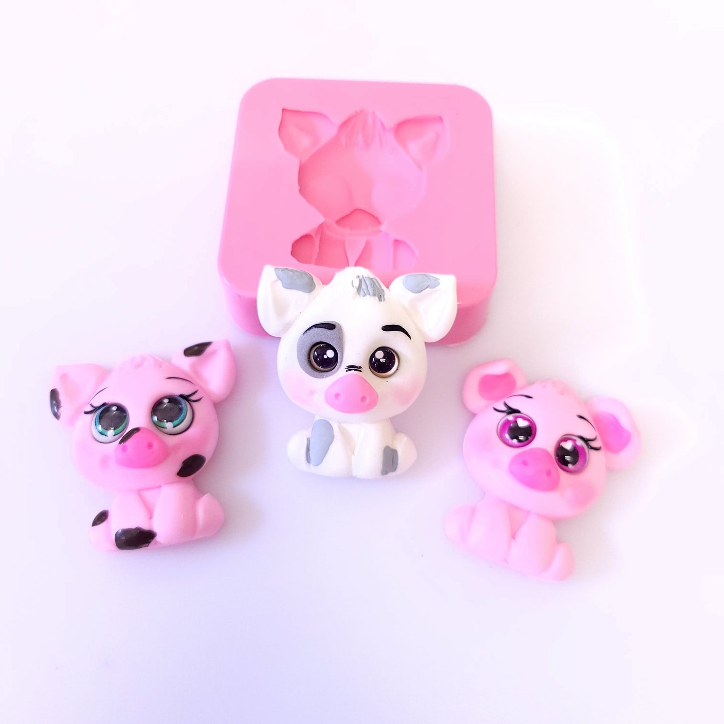 Cute Pig Multi Project Silicone Mold MS470 for Cake Fondant Resin Miniatures