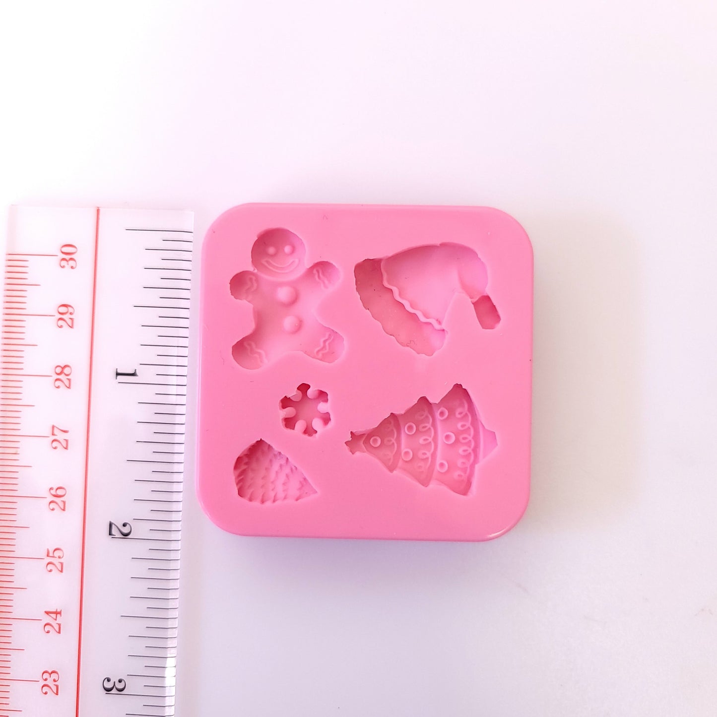 Christmas Hat Gingerbread Man Mini Silicone Mold for Fondant Resin MS473