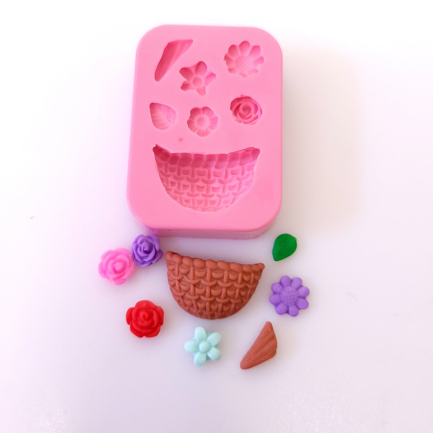 Basket and Flowers Multi-Project Silicone Mold MS472 for Crafts and Baking