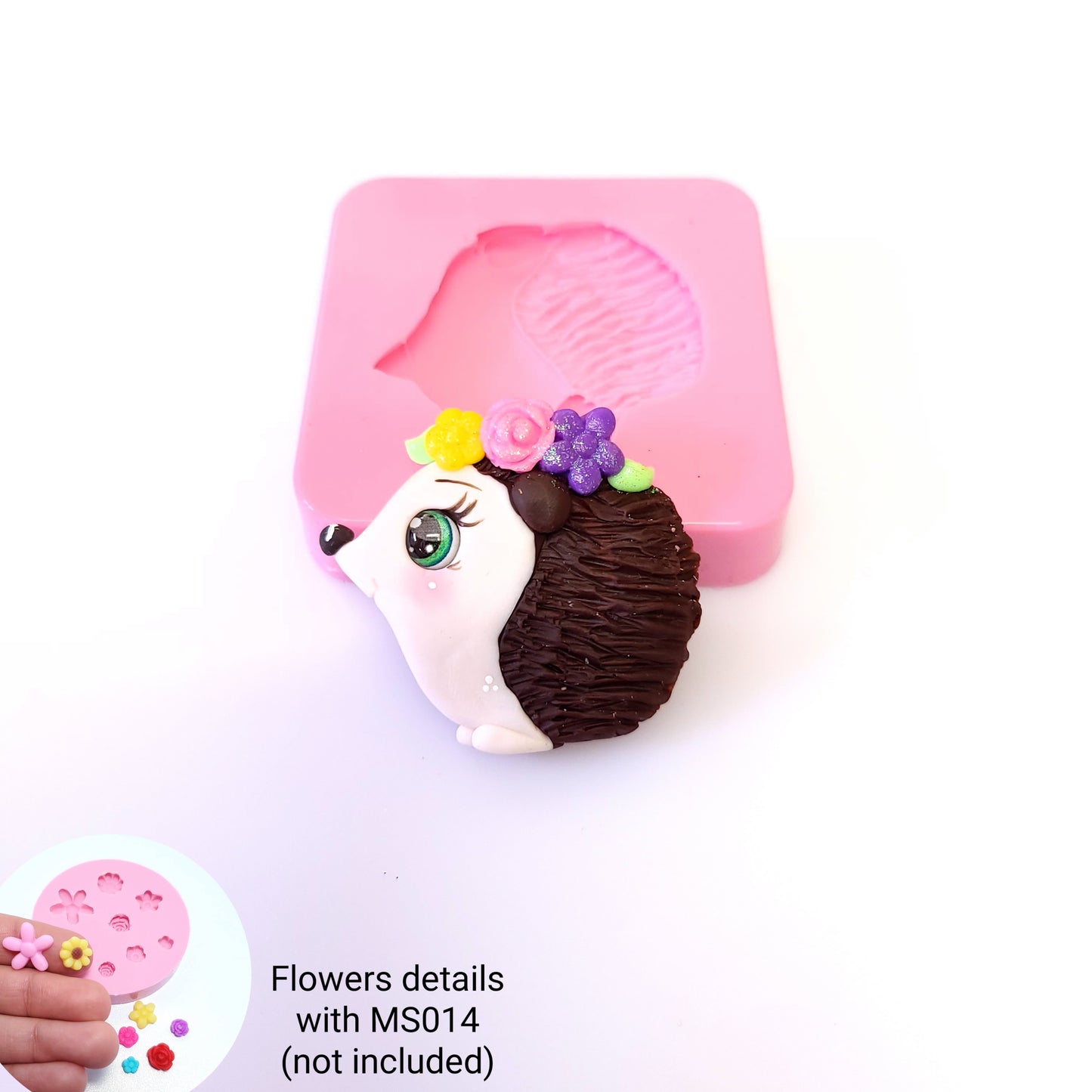 Cute Porcupine Silicone Mold for Miniatures Fondant Resin Clay Crafts MS486