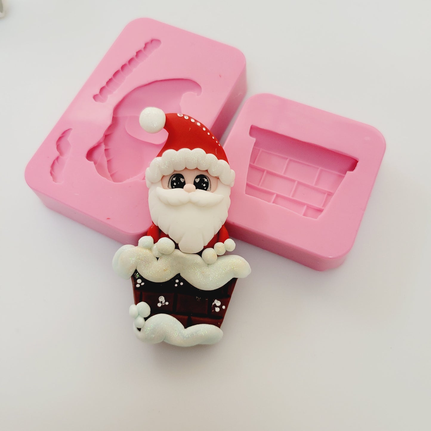 Santa Chimney Bundle Silicone Mold Set for Fondant Resin Clay Crafts