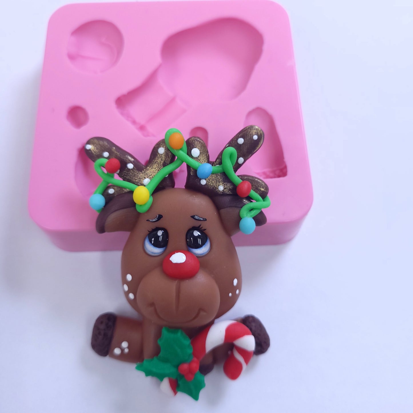Reindeer Christmas Multi Project Silicone Mold for Fondant Resin Clay Miniatures