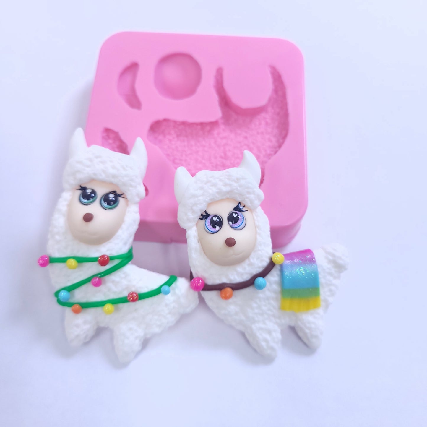 Christmas Llama Silicone Mold Miniature Fondant Resin Clay Jewelry