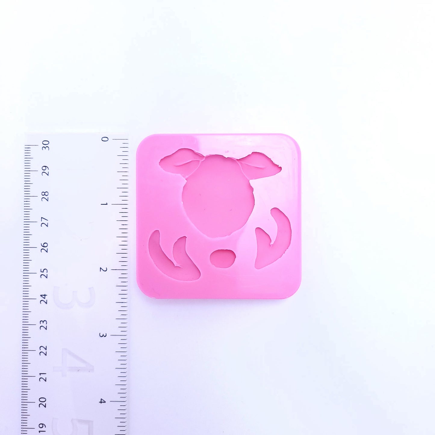 Cute Reindeer Silicone Mold for Fondant Resin Clay Miniatures Christmas Crafts