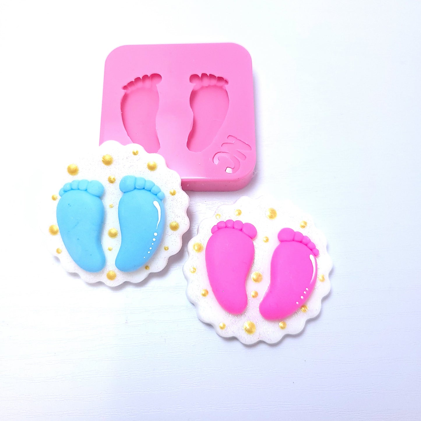 Baby Feet Multi-Project Silicone Mold for Fondant, Resin, Clay Crafts MS579