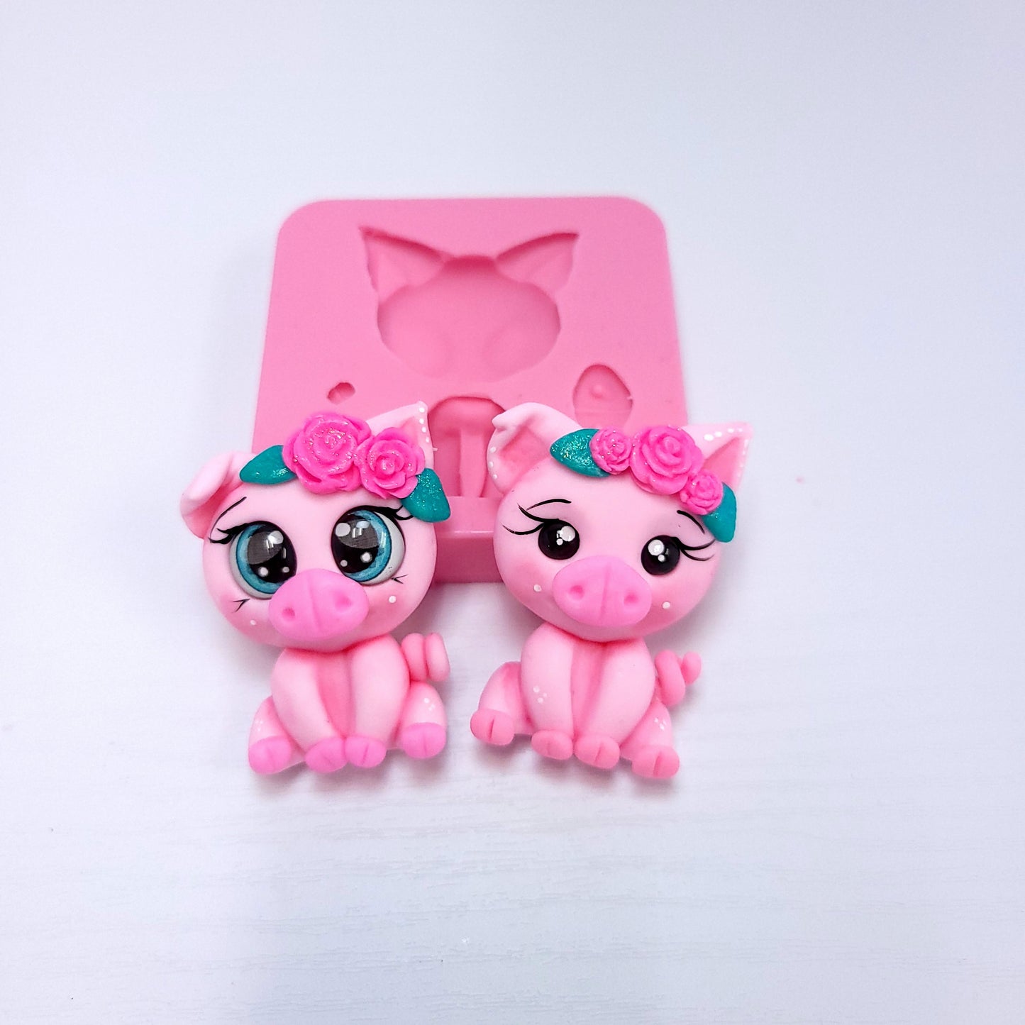 Cute Pig Piggies Multi-Project Silicone Mold MS586 for Cake Resin Crafts