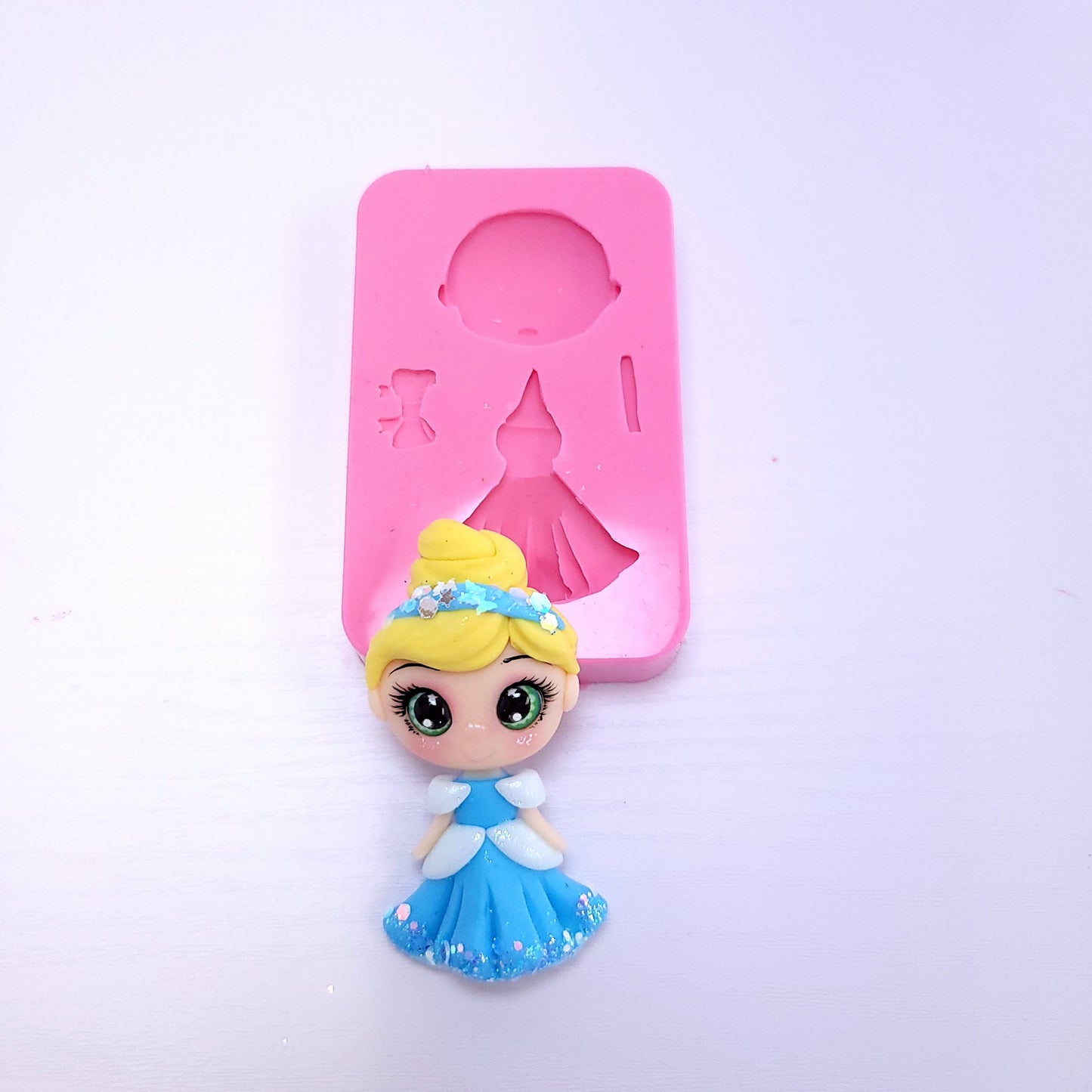 Princess Cinderella Multi Project Silicone Mold MS590 for Cake Resin Clay