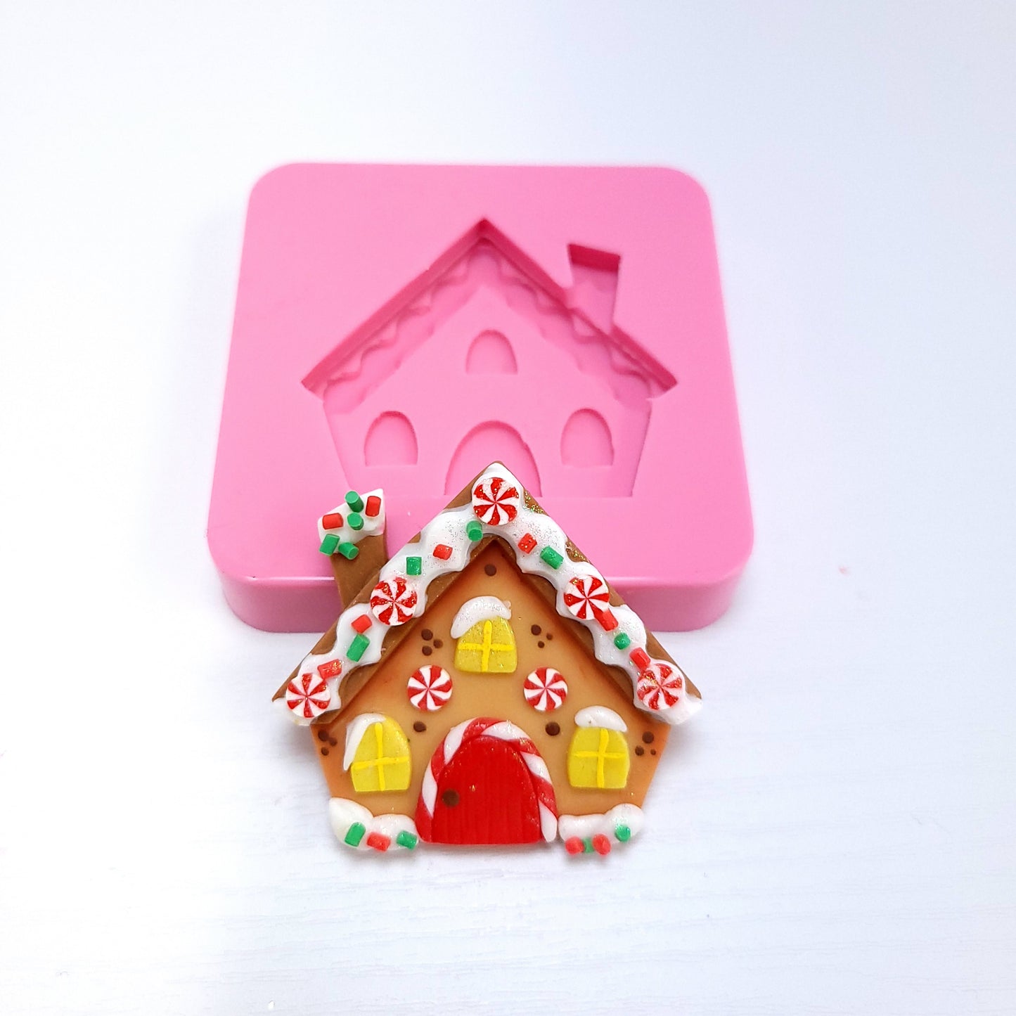 Gingerbread House Silicone Mold for Fondant Resin Clay and Miniature Crafts