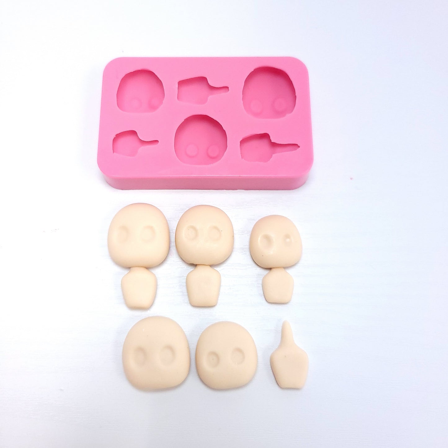 Doll Heads and Torso Multi Project Silicone Mold for Cake Resin Clay MS596