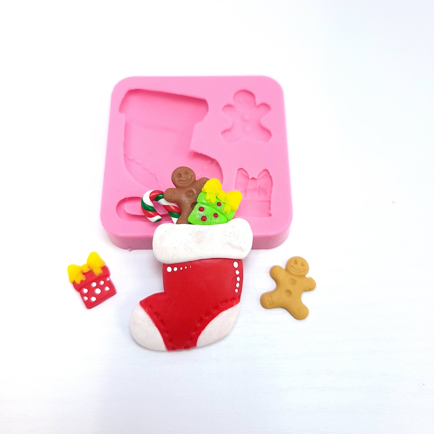 Christmas Stocking Multi-Project Silicone Mold for Fondant, Resin, Clay Crafts MS615