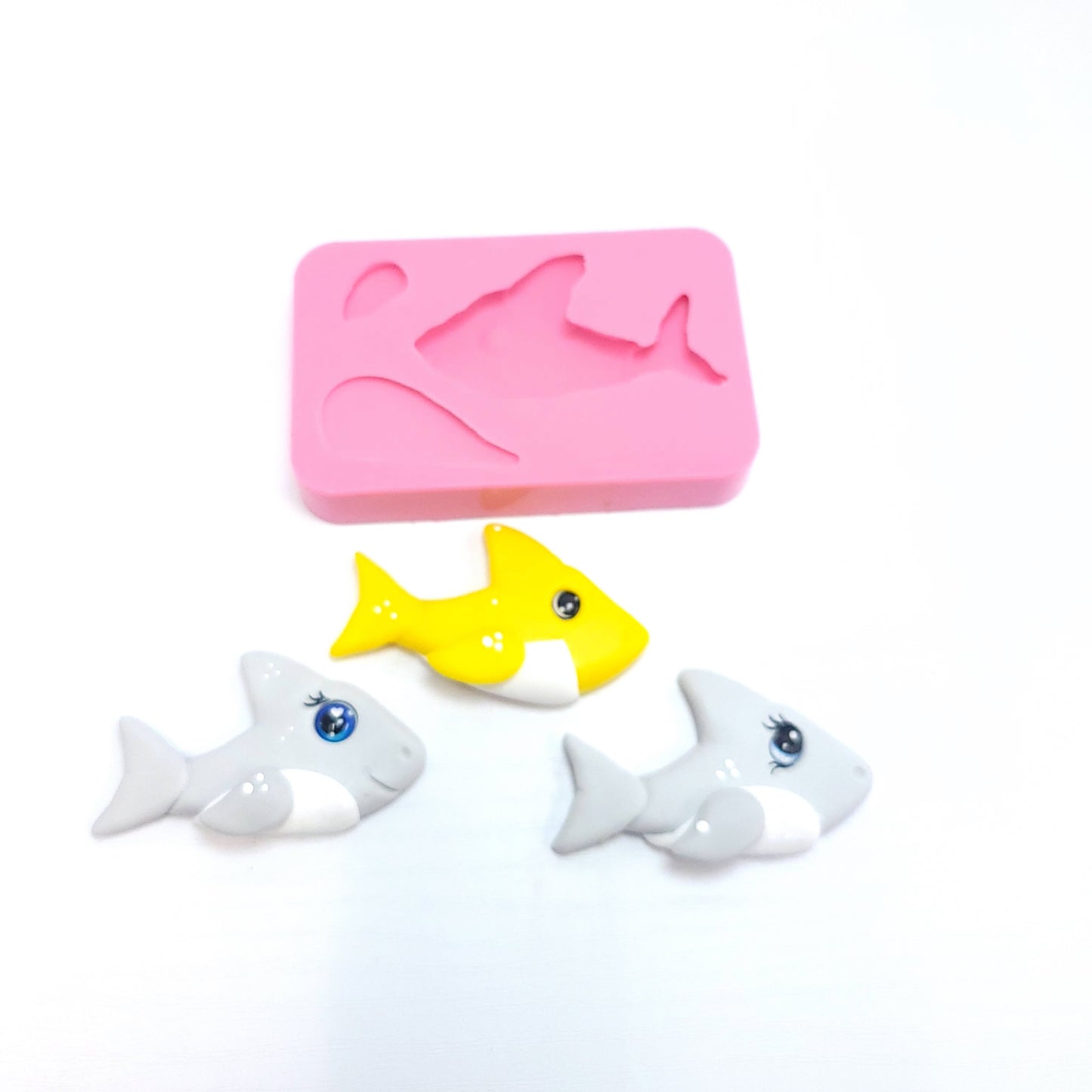 Cute Shark Miniature Silicone Mold for Fondant Resin Clay Jewelry Crafts