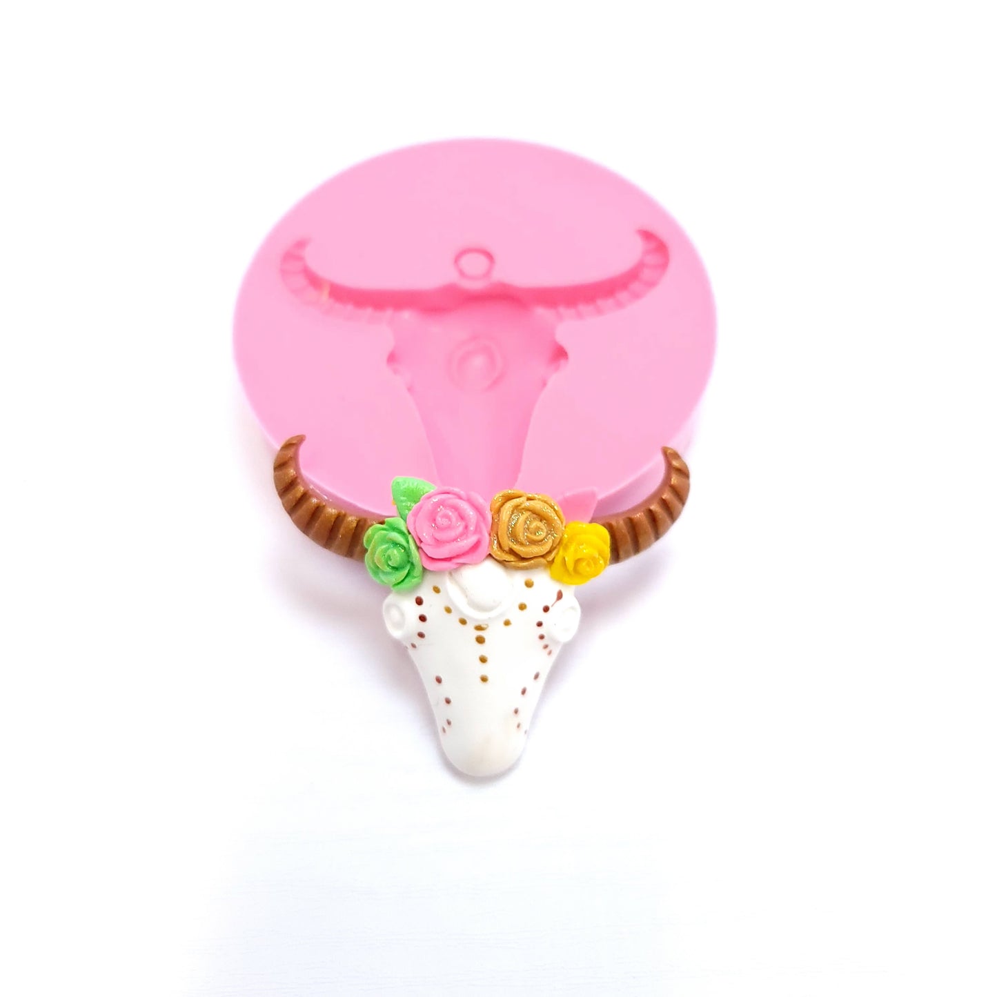 Western Tribal Bull Skull Multi-Project Silicone Mold MS628