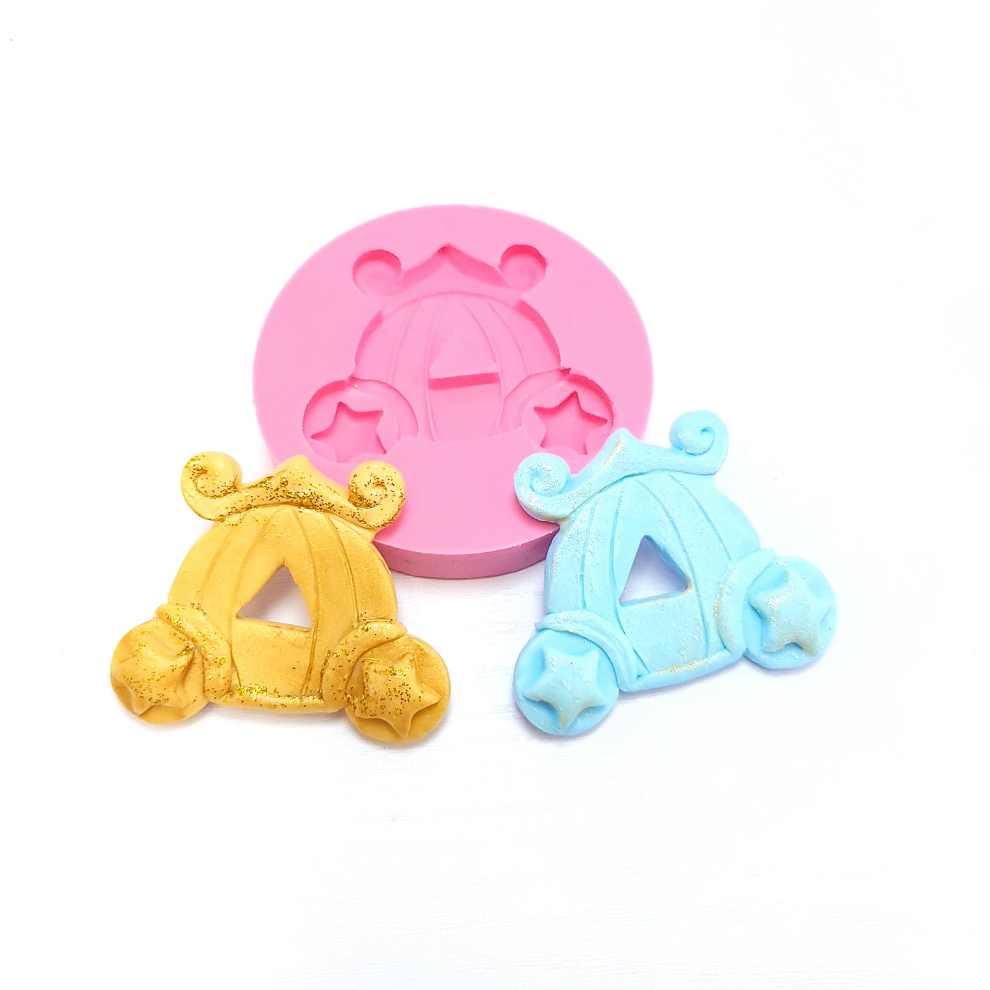 Princess Carriage Silicone Mold for Cake Decorating Resin Clay Fondant Crafts MS622