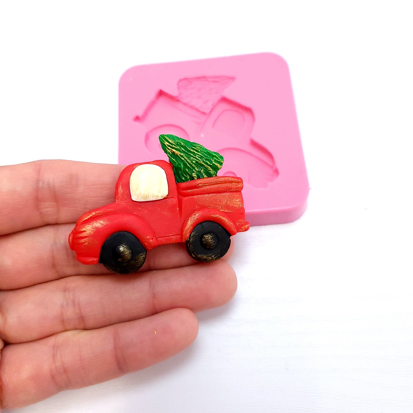 Christmas Truck with Tree Multi-Project Silicone Mold MS623 for Crafts and Baking