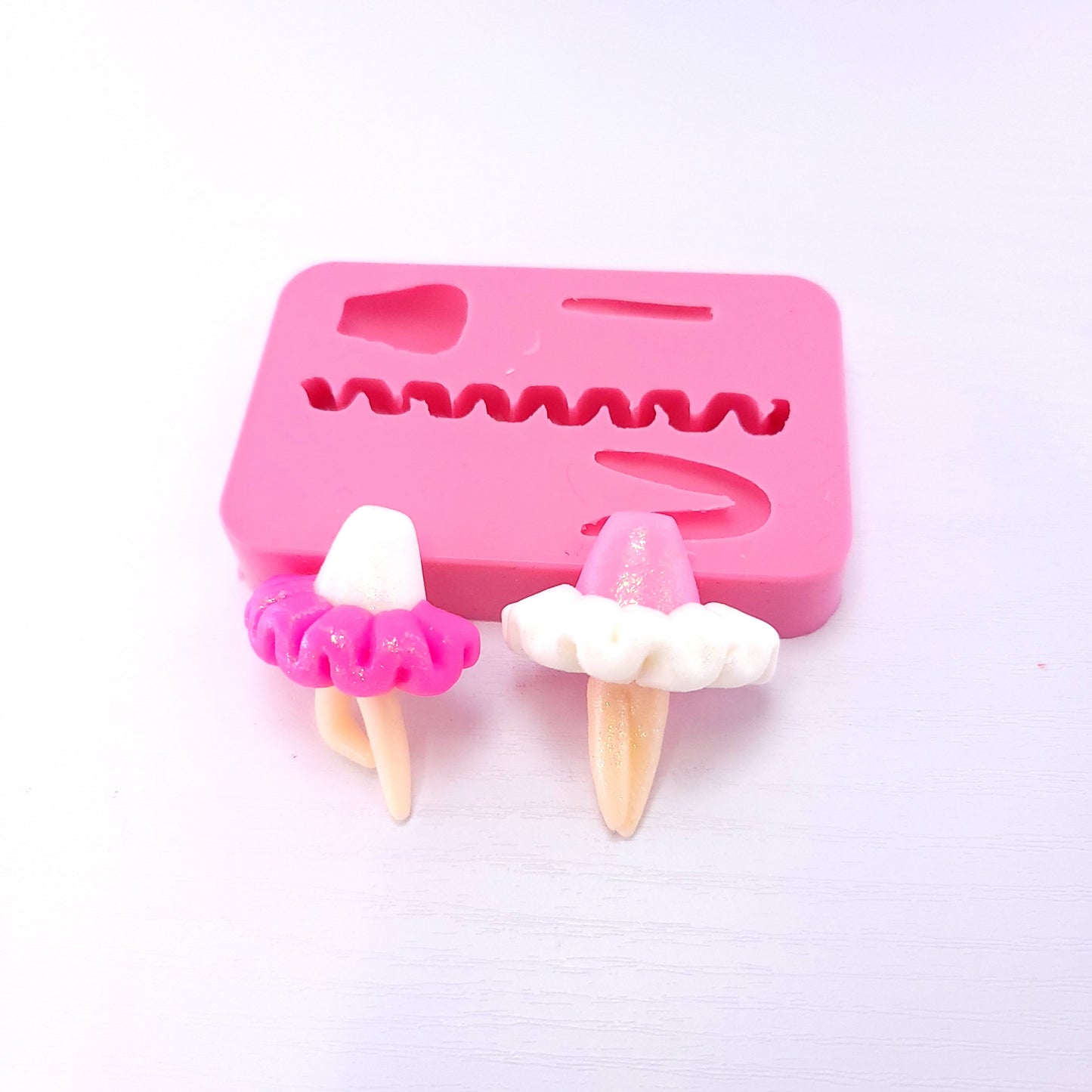 Ballerina Tutu Torso Legs Multi-Project Silicone Mold for Cake Resin Clay MS653