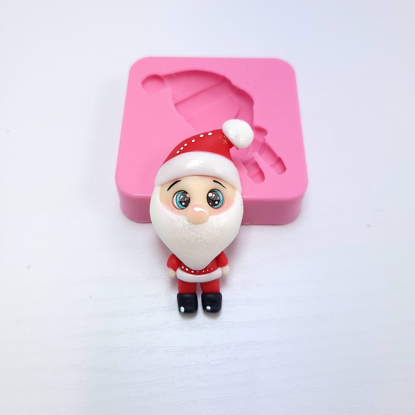 Cute Santa Mini Silicone Mold for Resin Fondant Polymer Clay Crafts