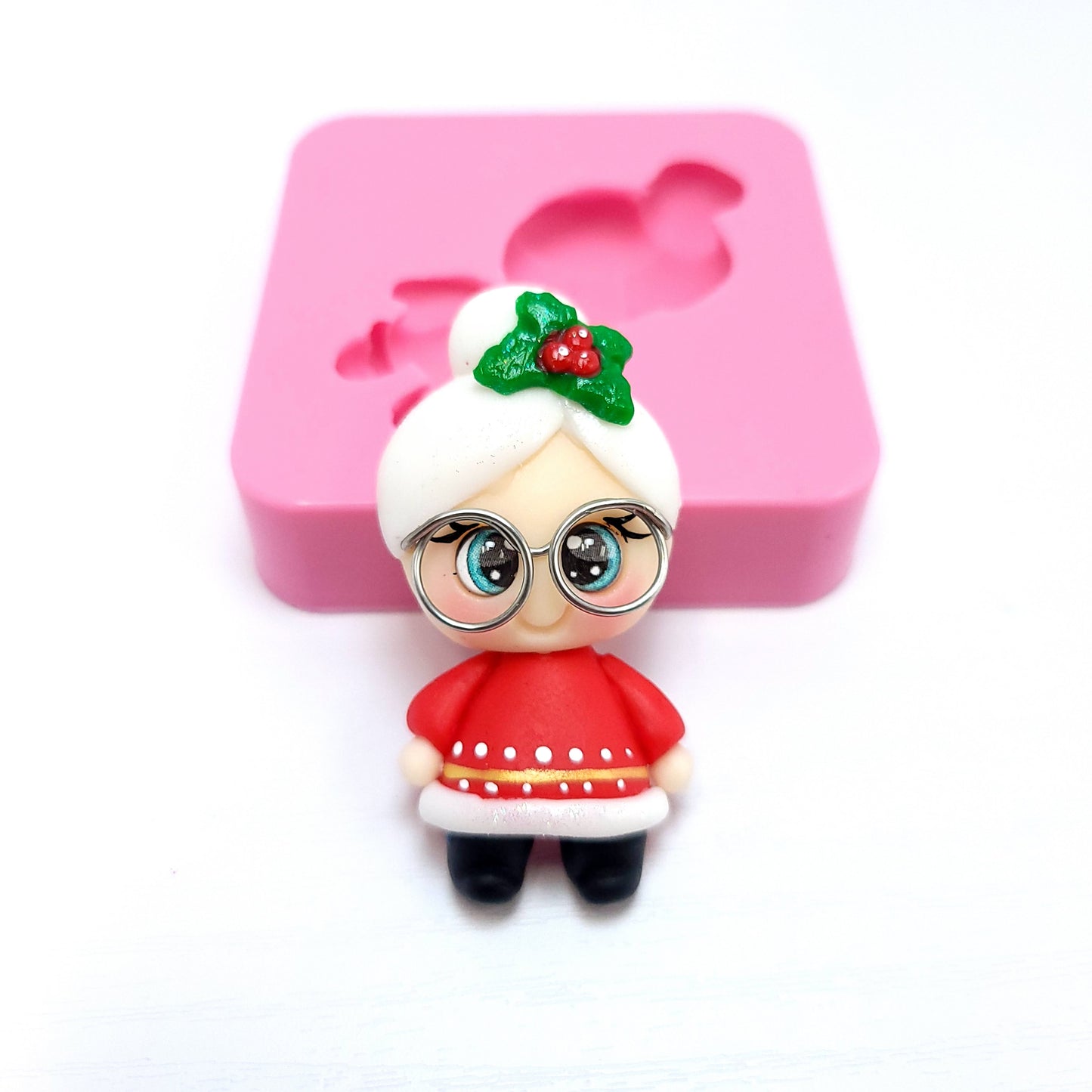 Mrs Claus Mama Santa Silicone Mold for Miniatures Cake Resin Crafts
