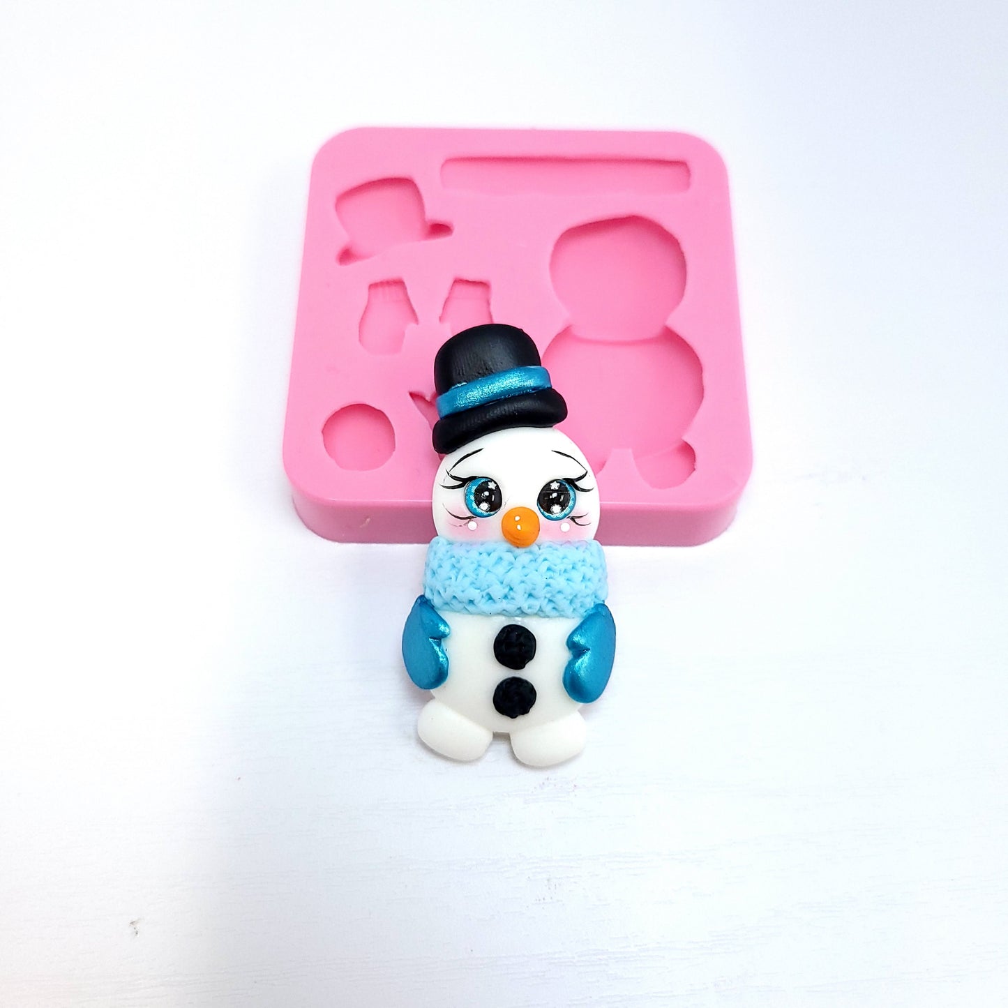 Blue Snowman Multi-Project Silicone Mold for Fondant Resin Clay Crafts MS567