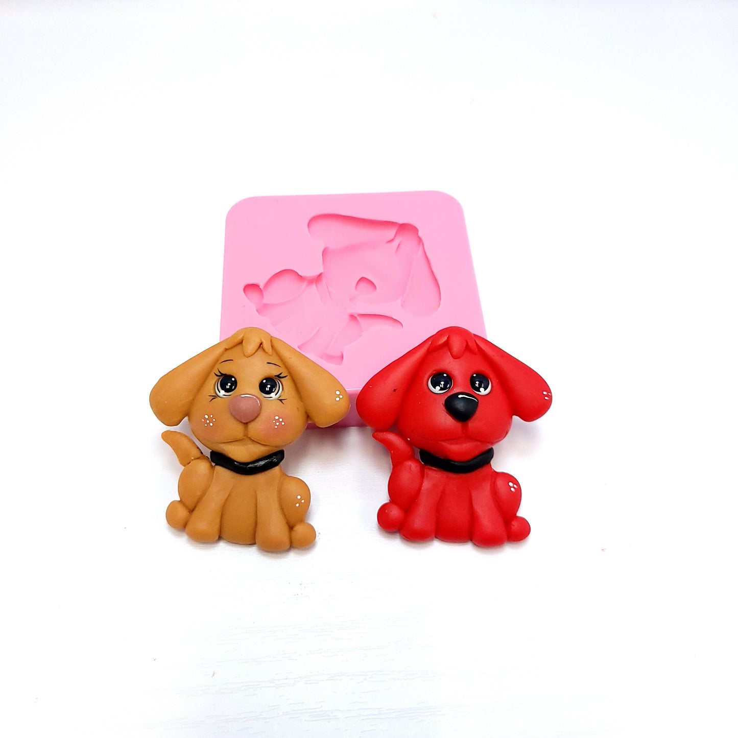 Cute Red Dog Silicone Mold for Miniatures Fondant Resin Clay Multi-Project MS683