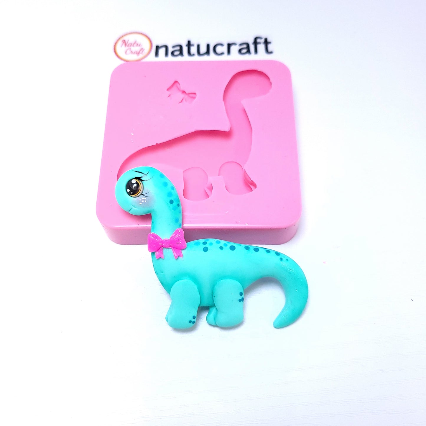 Cute Brontosaurus Multi Project Silicone Mold for Fondant Resin Clay Miniatures MS701