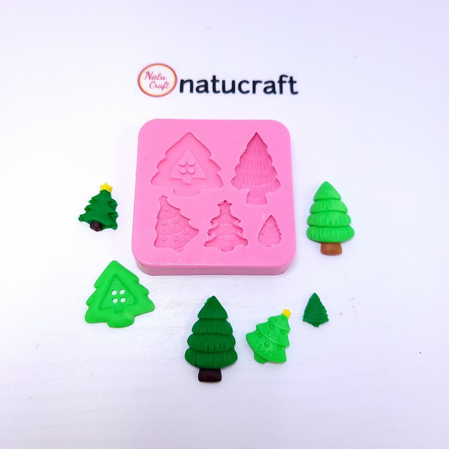 Mini Christmas Trees Multi-Project Silicone Mold for Crafts Fondant Resin MS694