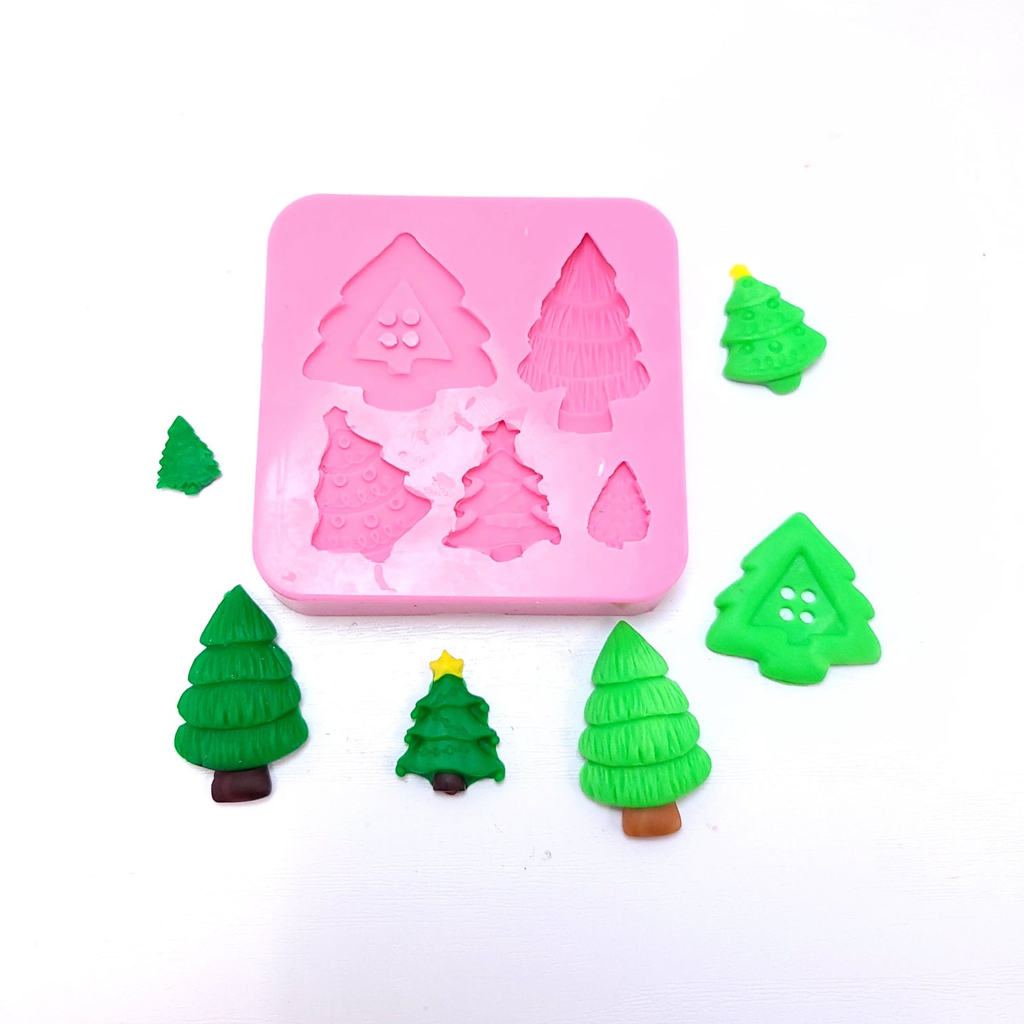 Mini Christmas Trees Multi-Project Silicone Mold for Crafts Fondant Resin MS694