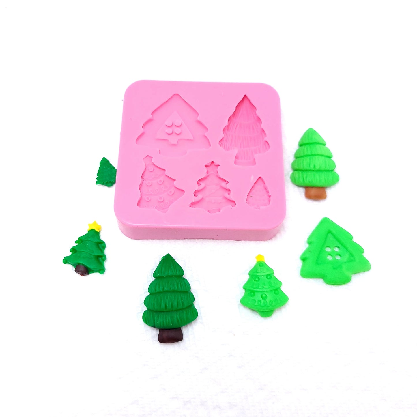Mini Christmas Trees Multi-Project Silicone Mold for Crafts Fondant Resin MS694